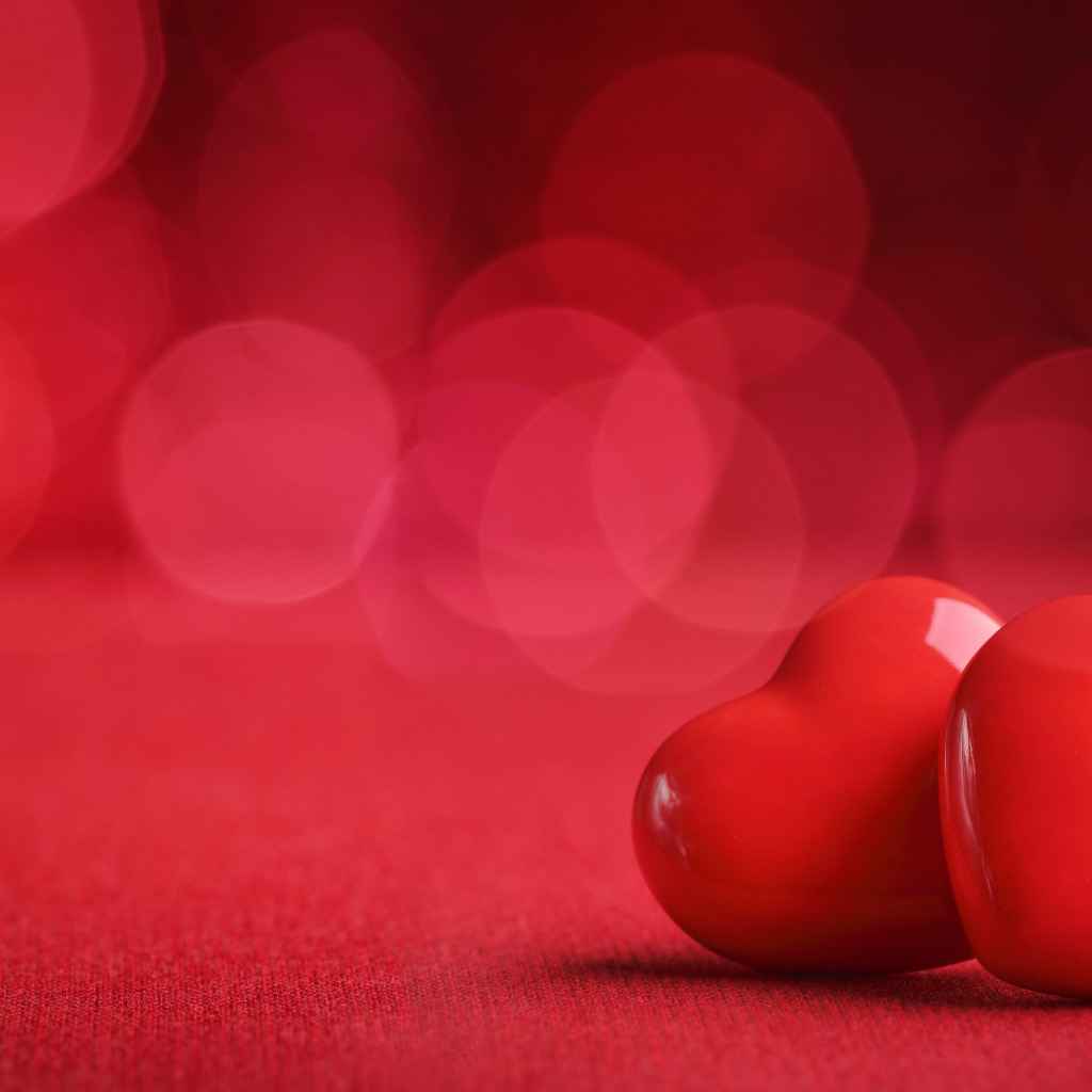 Обои для рабочего стола. red, love, heart, background, romantic, bokeh, val...