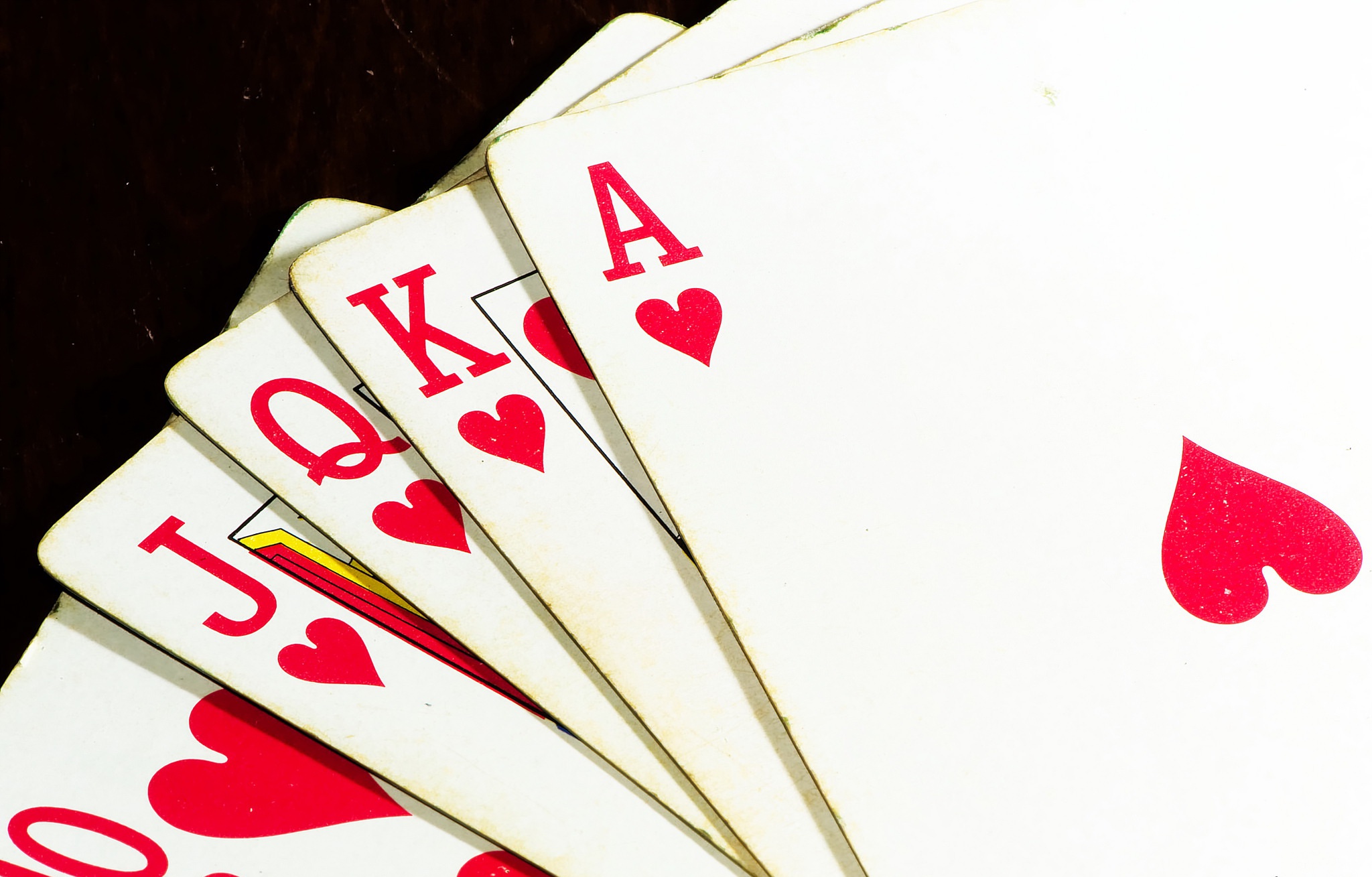 Скачать обои Royal Flush, Poker, Playing Cards, раздел игры в разрешении 20...