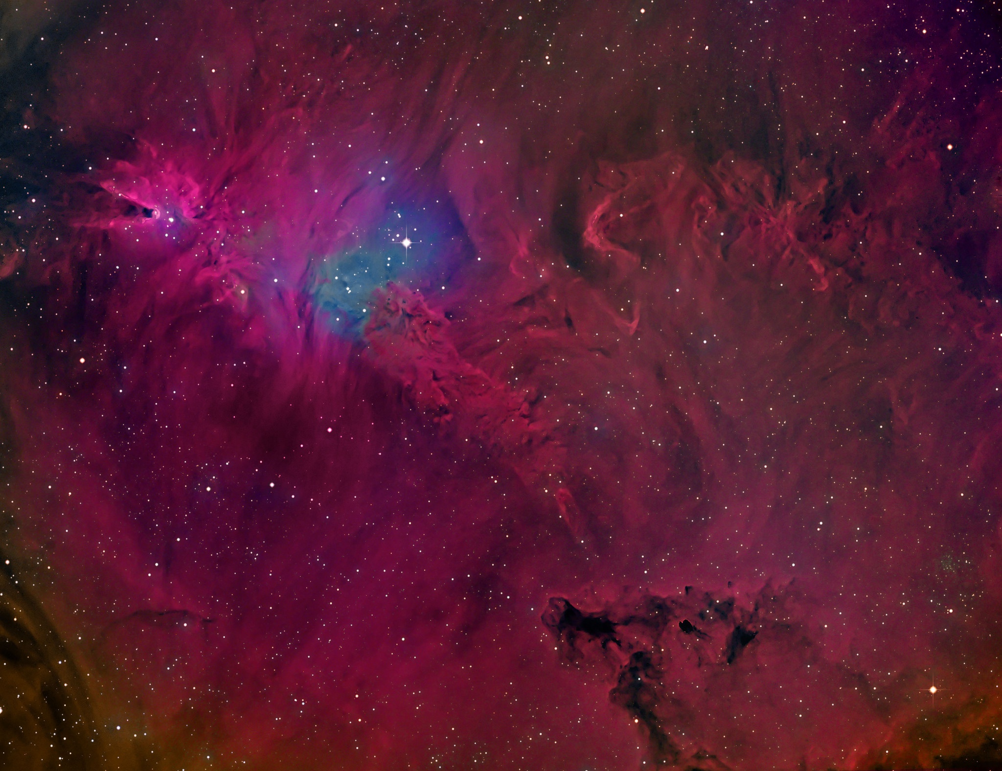 Скачать обои космос, звезды, Cone Nebula, раздел космос в разрешении 2048x1...