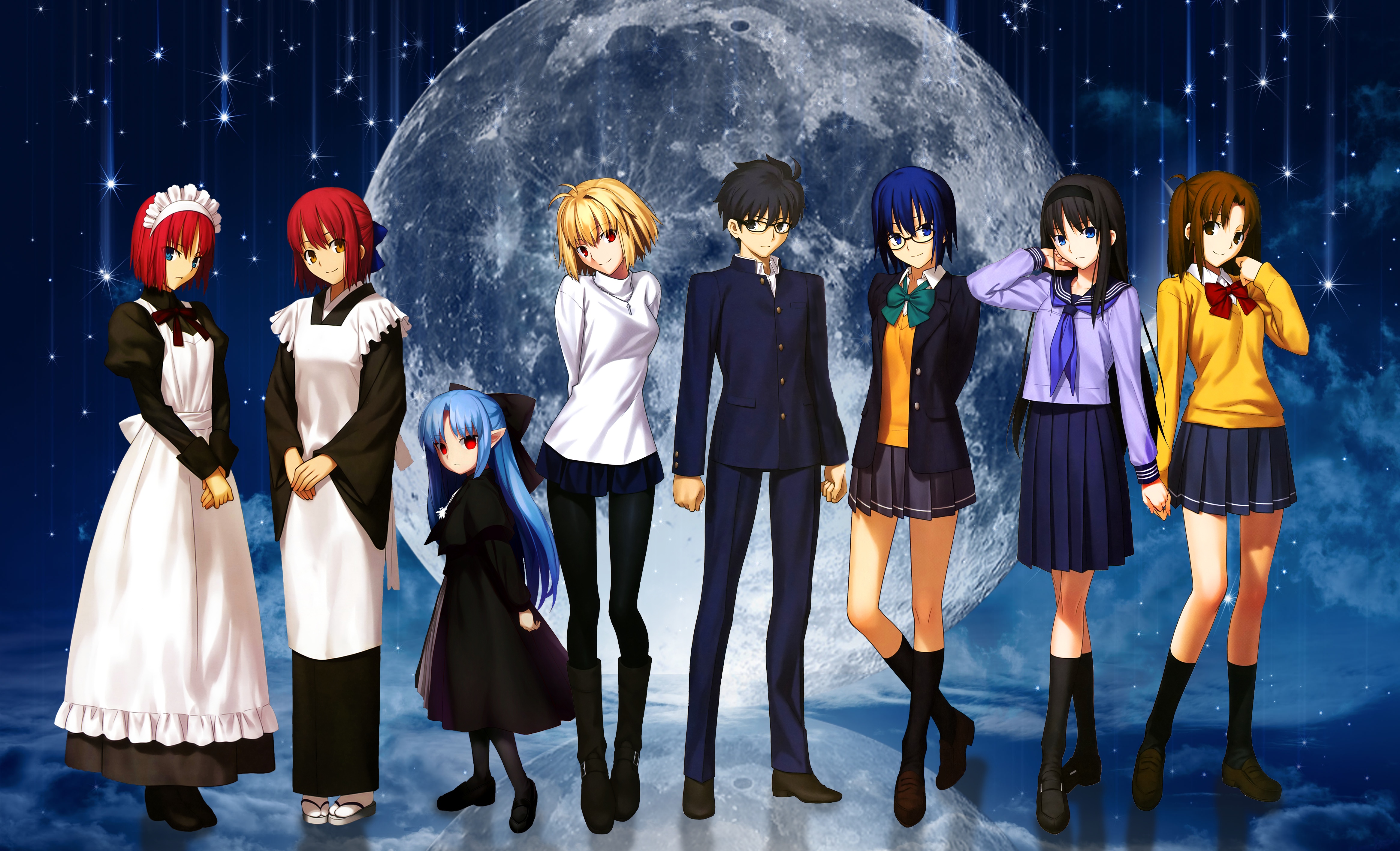 Anime, Girls, Vampire, Game, Type-Moon, Ciel, Arcueid Brunestud, Tsukihime,...