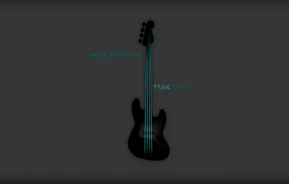 Картинка серый, фон, bass, струны, strings, бас, аквамарин, aquamarine, grey background
