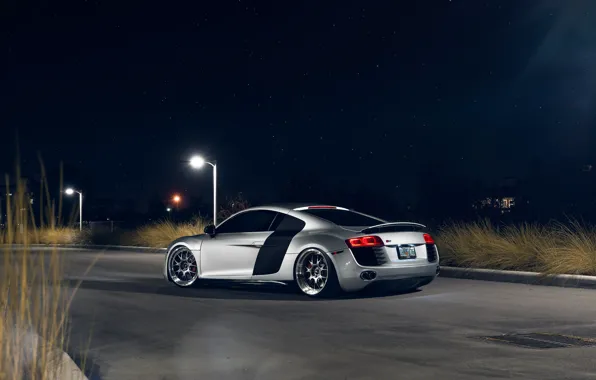 Картинка Audi, Night, Rear, Superar