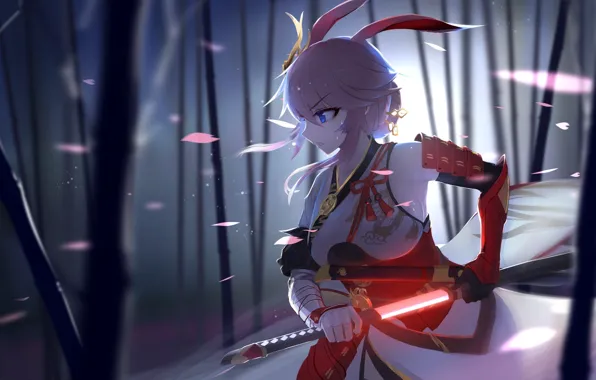 Картинка девушка, меч, аниме, Benghuai Xueyuan