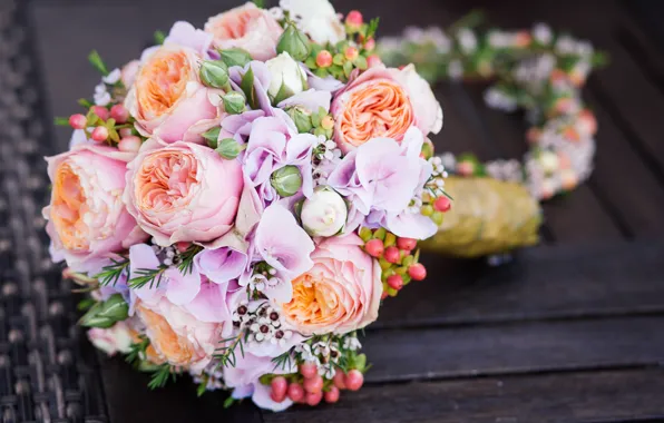 Картинка цветы, букет, pink, flowers, bouquet, wedding, свадебный
