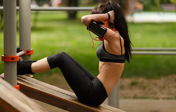 Картинка park, female, workout, fitness, abs