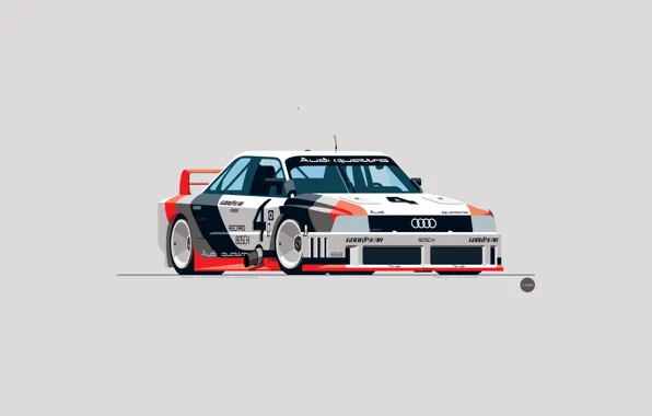 Картинка Audi, Авто, Рисунок, Машина, Арт, GTO, Quattro, IMSA, Nik Schulz, 1989 Audi 90Quattro IMSA GTO, …