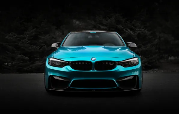 Картинка BMW, Blue, Front, Shadow, Face, F80