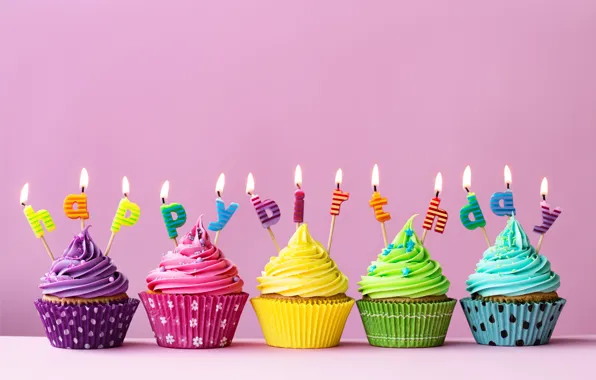 Картинка свечи, colorful, торт, cake, Happy Birthday, cupcake, кекс, celebration, decoration, candle, День Рождения