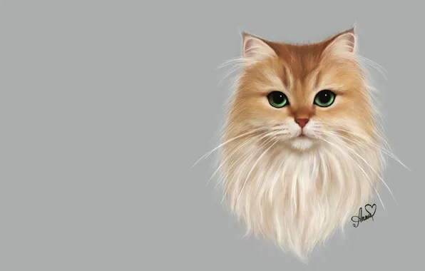 Картинка кошка, кот, арт, пушистик, Anne Novik, Smoothie cat
