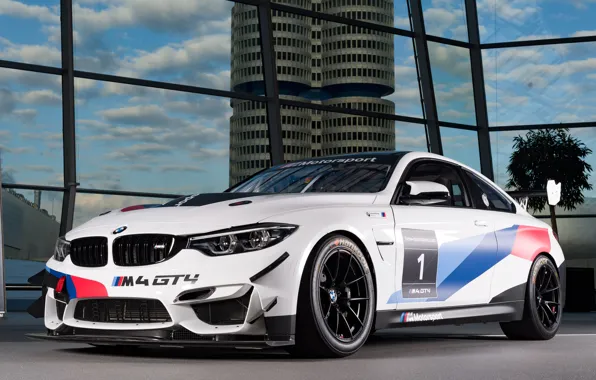 Картинка BMW, гоночное авто, 2018, GT4, BMW M4