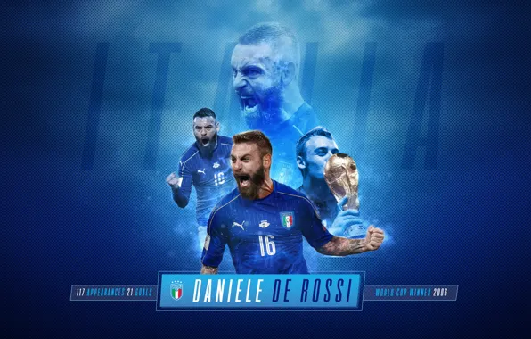 Картинка wallpaper, sport, Italy, stadium, football, Champion, player, Daniele De Rossi