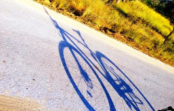 Картинка Shadow, Bicycle, Road, Greece, Biking, Country side