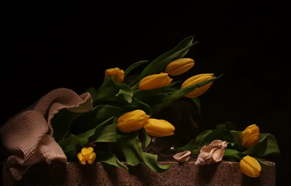 Картинка цветы, букет, тюльпаны, натюрморт