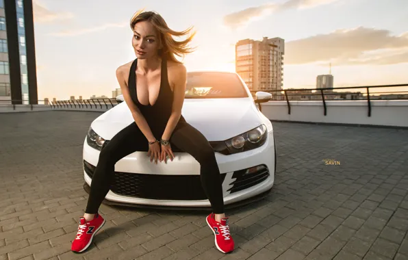 Картинка car, Volkswagen, sexy, low, stance, Scirocco, Ural, car and girl, worn9, Evgeniy Savin, Ekaterindurg