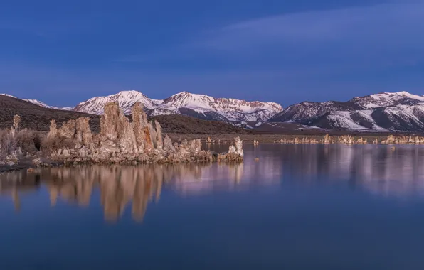 Картинка горы, озеро, Калифорния, США, California, Mono Lake
