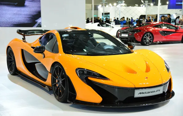 Картинка желтый, суперкар, McLaren P1