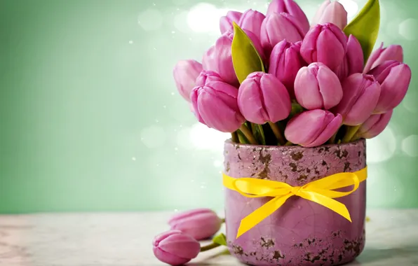Картинка цветы, букет, тюльпаны, love, wood, flowers, romantic, tulips, purple