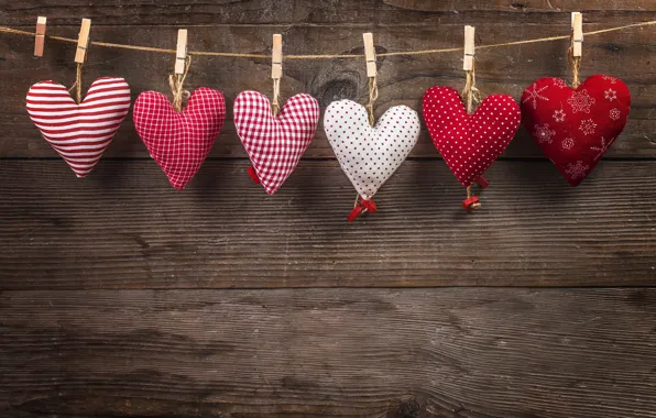 Картинка любовь, сердце, сердечки, red, love, wood, romantic, hearts, valentine