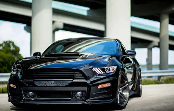 Картинка Mustang, Ford, Black, 5.0, Vossen