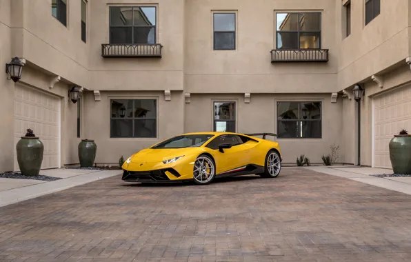 Картинка Lamborghini, Yellow, VAG, Performante, Huracan