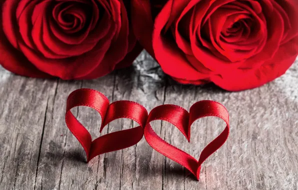 Картинка любовь, сердце, розы, лепестки, пара, red, love, heart, romantic, Valentine's Day, petals, roses