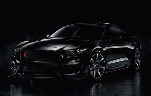 Картинка Mustang, Ford, Black, Smoke, Backgraund