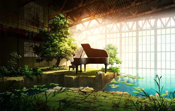 Картинка music, anime, piano, beauty, japanese