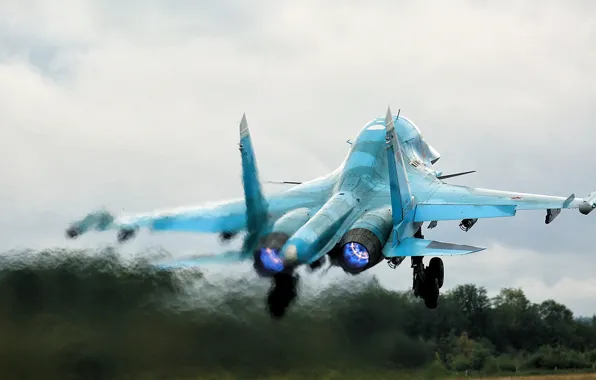 Картинка истребитель-бомбардировщик, Fullback, Су-34, российский многофункциональный, Утёнок