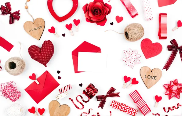 Картинка любовь, романтика, сердечки, red, love, romantic, hearts, Valentine's Day, gift, decoration