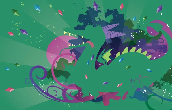 Картинка язык, фиолетовый, зеленый, грязный, розовый, дракон, темный, крылья, зубы, лапы, шипы, хвост, пони, рога, кристаллы, …