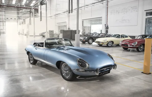 Картинка Jaguar, concept, Ягуар, прототип, electric car, 2017, Jaguar E-type Zero, злектромобиль