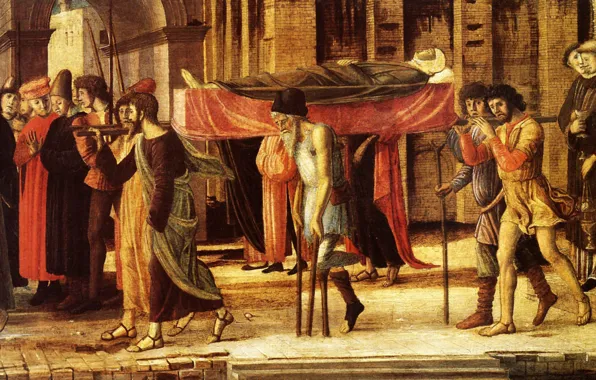 Картинка Munich, Giovanni Bellini, 1455, peinture sur bois, L'Évangéliste 2, Trois Histoires de Drusienne et de …