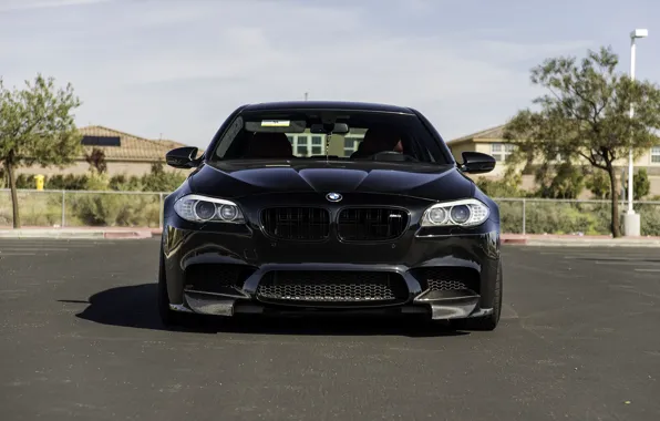 Картинка BMW, Front, Black, F10, LED