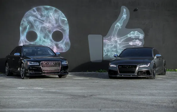 Картинка Audi, Black, Gray, VAG, RS7