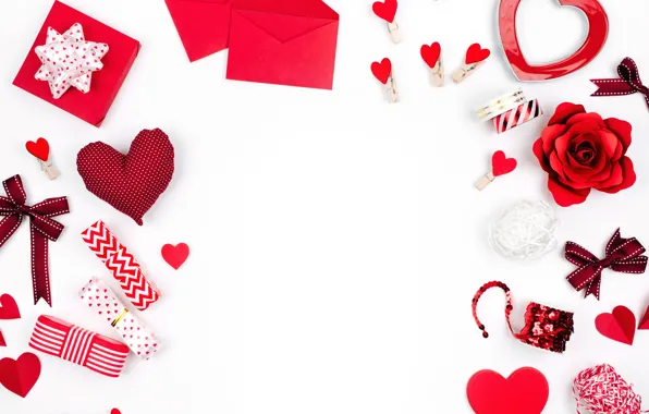 Картинка любовь, романтика, сердечки, red, love, romantic, hearts, Valentine's Day, gift, decoration