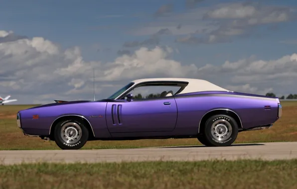 Картинка 1971, Purple, Dodge Charger, Muscle classic, Hemi Ramcharger WS23