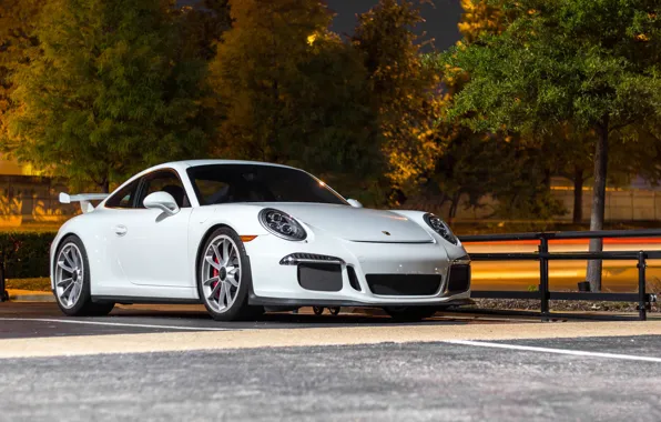 Картинка Porsche, GT3, Night, White, 991