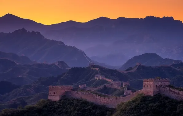 Картинка горы, Китай, Великая Китайская Стена