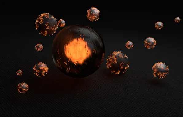 Картинка light, render, spheres, reflection, material, blender3d, cycles