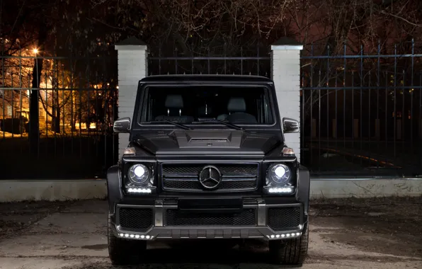 Картинка Mercedes, Front, AMG, Black, G63, Brick