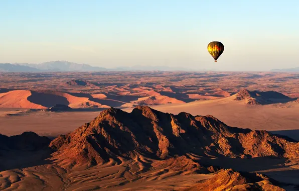 Картинка Landscape, Mountain, Africa, View, Desert, Ballooning