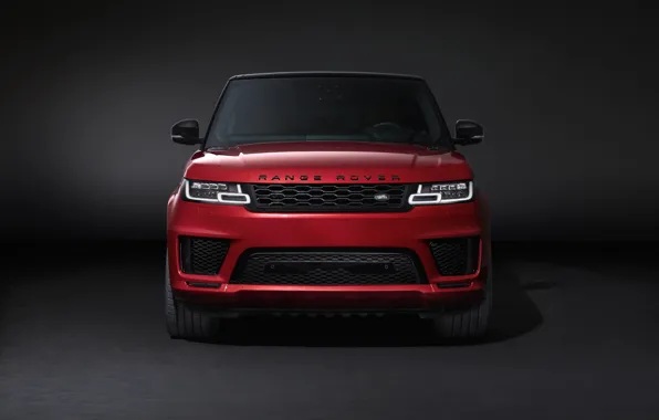 Картинка фон, Land Rover, спереди, чёрно-красный, Range Rover Sport Autobiography