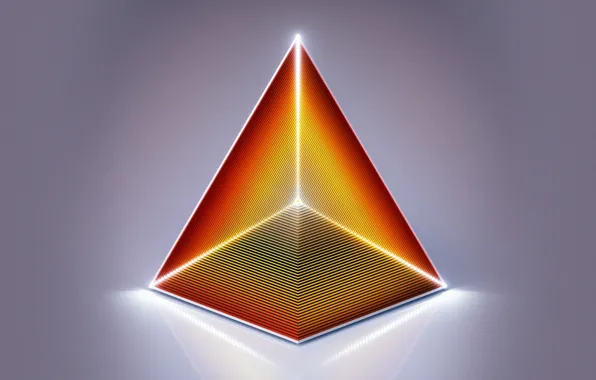Картинка абстракция, пирамида, объем, грань, треугольник