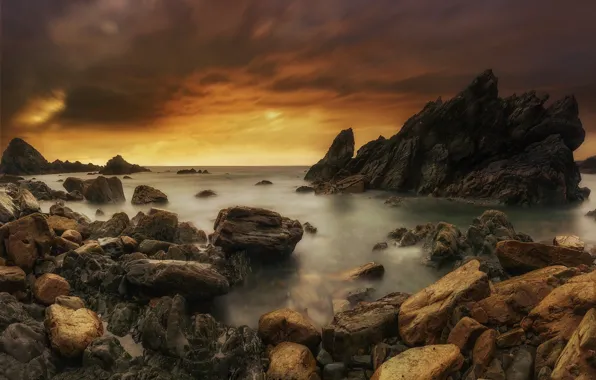 Картинка море, побережье, Испания, Asturias