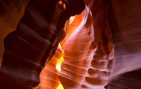 Картинка свет, Аризона, ущелье, США, каньон Антилопы