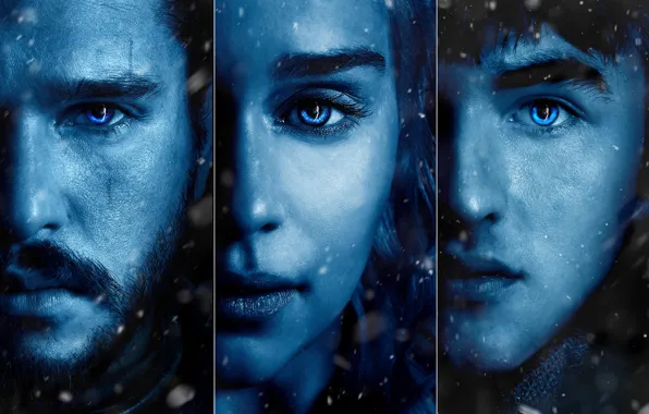 Картинка A Song of Ice and Fire, Emilia Clarke, Daenerys Targaryen, Jon Snow, Bran Stark, Game …