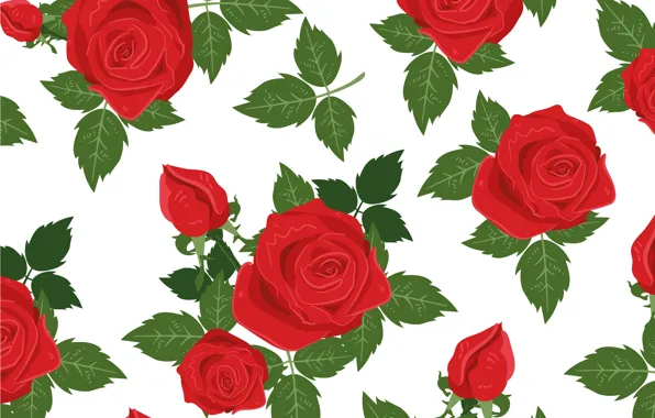 Картинка цветы, фон, vector, розы, текстура, rose, background, pattern