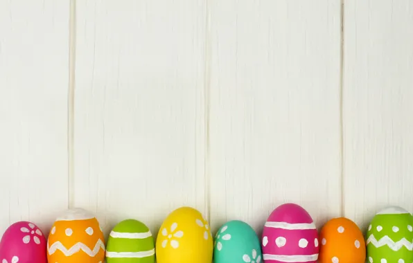 Картинка яйца, colorful, Пасха, happy, wood, spring, Easter, eggs, holiday