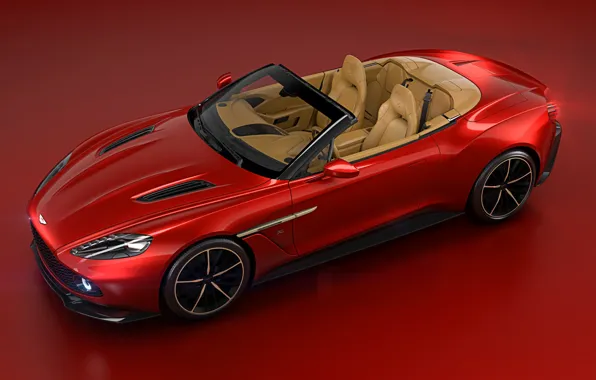 Картинка машина, фон, Aston Martin, красный цвет