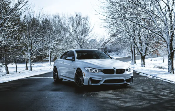 Картинка BMW, white, winter